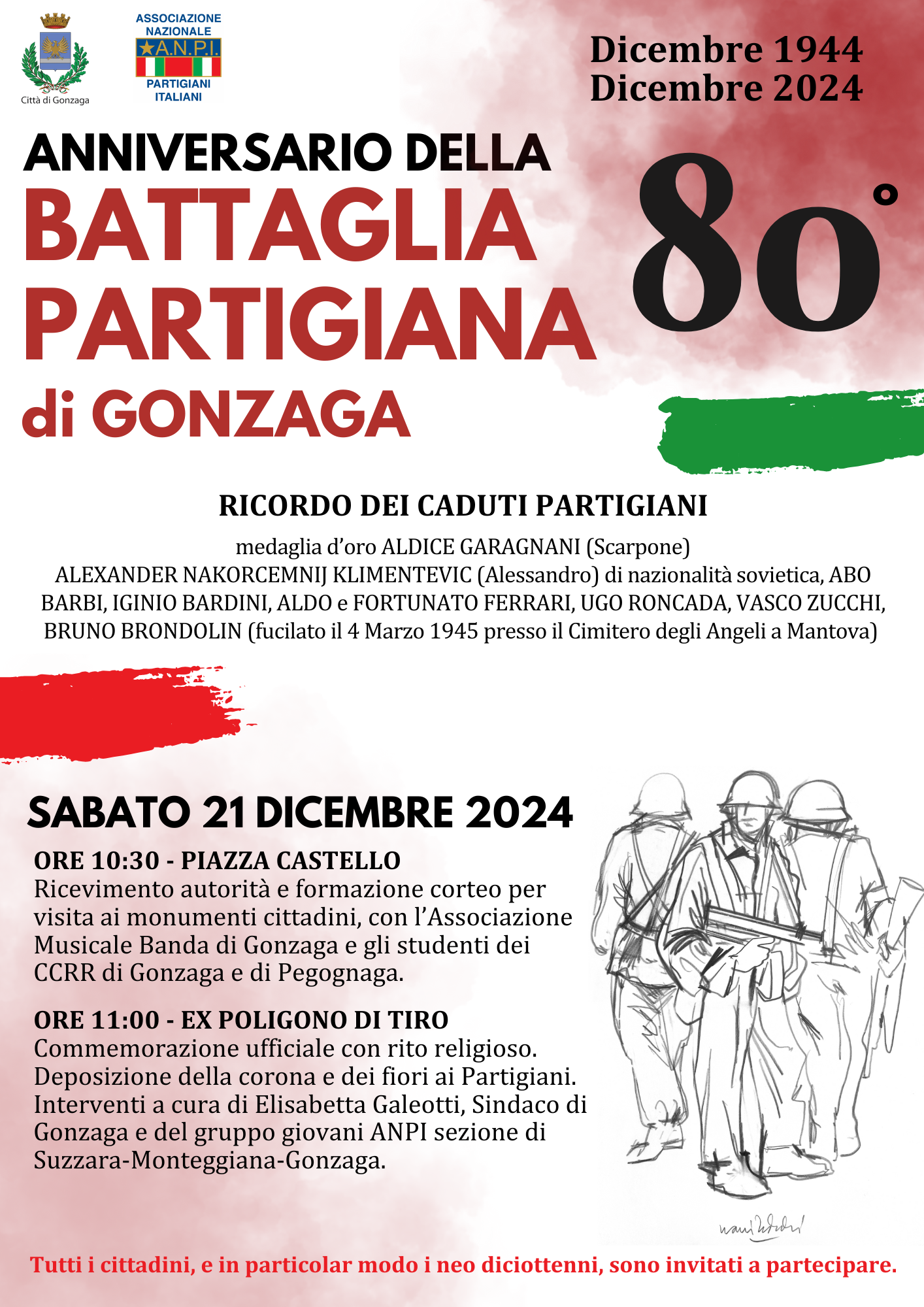 80° anniversario della Battaglia Partigiana di Gonzaga