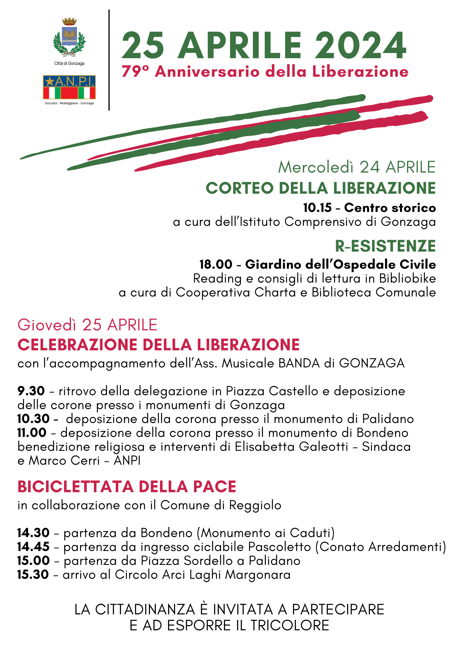 25 aprile - 79° anniversario della Liberazione